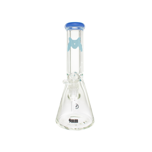 MAV Glass 12" Classic Beaker Bong with Lavender Color Accent and 9mm Thick Glass