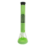 MAV Glass 18" Wig Wag Reversal Beaker Bong in Black and Slime with 50mm Diameter