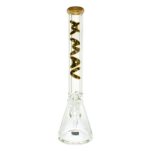 MAV Glass 18" Digi Camo Slab Beaker Bong, 9mm Thick Heavy Wall, Front View on White