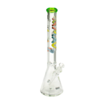 MAV Glass 18" Munchies Ooze Beaker Bong with thick glass and colorful accents, front view