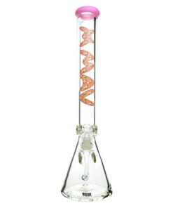 MAV Glass Pink Unicorn 18" Beaker Bong with 9mm Specialty Slab