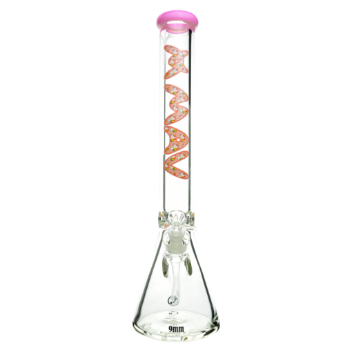 MAV Glass Pink Unicorn 18" Beaker Bong with 9mm Specialty Slab