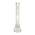 MAV Glass 18" Beaker Bong with Cali Bear Design and Ashcatcher Combo Set, Front View