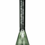 MAV Glass - Color Float Sleeve Beaker Bong in Black, Front View, 18" Tall with 5mm Thickness