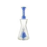MAV Glass Pyramid Hourglass Bong in Lavender with Slitted Pyramid Percolator - Front View
