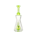 MAV Glass Pyramid Hourglass Bong with Slitted Pyramid Percolator, 10" Beaker Design, Front View