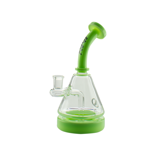 MAV Glass Pyramid Slime 8" Bong with 2 Hole Diffuser, 14MM Female Joint, Front View