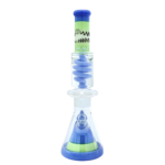 MAV Glass 16" Reversal Wig Wag Slime and Lavender Beaker with Freezable Coil, Front View