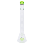 MAV Glass 21" Triple Slitted Puck to UFO Beaker Bong with Showerhead Percolator, Front View
