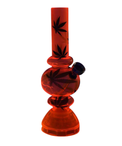 Compact 6.75" Mini Acrylic Bubble Water Pipe with built-in Grinder Base, UV Reactive