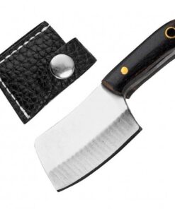 Stainless Steel Mini Knife With Sheath Keychain Set H
