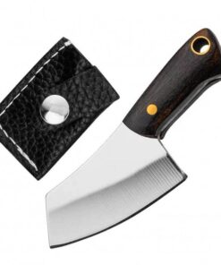 Stainless Steel Mini Knife With Sheath Keychain Set L