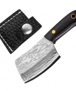 Stainless Steel Mini Knife With Sheath Keychain Set M