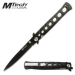 MTech Black Aluminum Slim Folding Knife 13cm