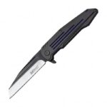 Mtech Blue Liner Lock Black Aluminum Folding Knife 12cm