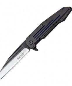 Mtech Blue Liner Lock Black Aluminum Folding Knife 12cm