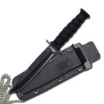 MTech Neck Knife Black Blade 15cm