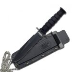 Mtech Nylon Fiber Sheath with Chain Black Knife 16cm
