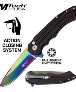 Mtech Rainbow Aluminium Handle Folding Knife