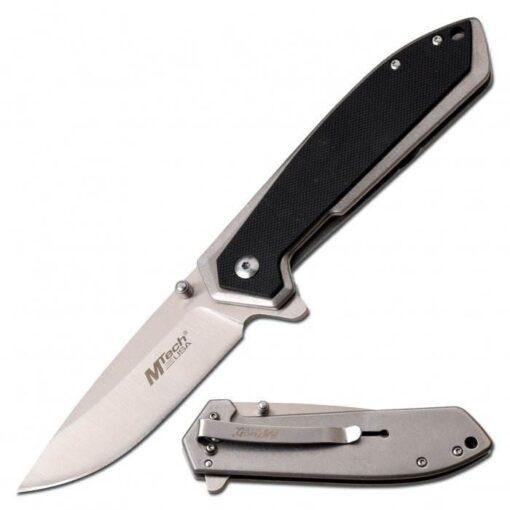 MTech Stonewashed Stainless Folding Knife 12cm