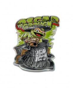 Oscar Grouch Die Cut Mylar Bag With Ziplock 10cm