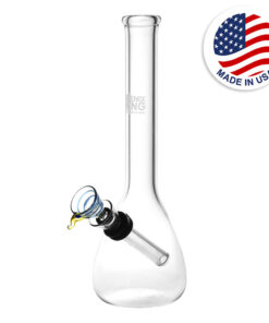 Phoenix Rising Beaker Water Pipe, 8.25", Premium Borosilicate Glass, Front View