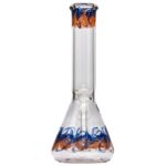 LA Pipes "Phoenix Rising" Beaker Bong, 12" Height, Color Wrapped Design, Front View