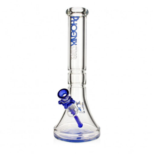Phoenix Star 9mm Extra Thick Beaker Glass Bong 36cm Blue