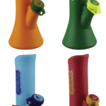 PieceMaker "KaliGo" Silicone Bongs in assorted colors with herb bowl and logo