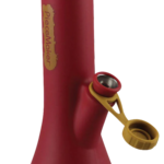 PieceMaker "KaliGo" Red Silicone Bong with 45 Degree Joint and Removable Bowl, Front View