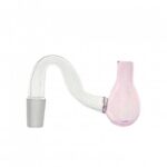 Mini Coloured Glass Bubbler Top Pipe 14mm / 8cm Pink