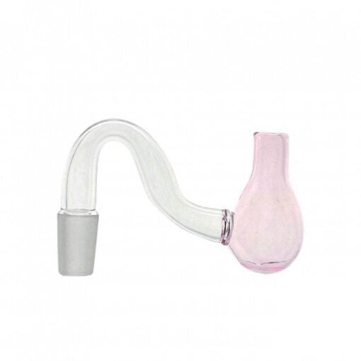 Mini Coloured Glass Bubbler Top Pipe 14mm / 8cm Pink