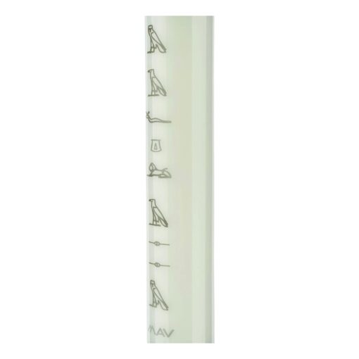 MAV Glass 18" Hieroglyph Beaker Bong with Ice Pinch, Slit Perc - Close-up