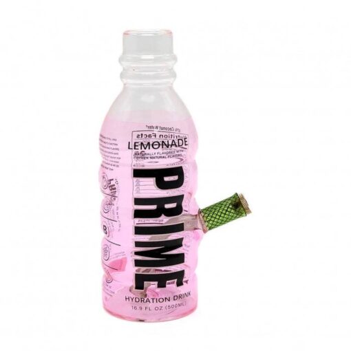 Prime Bottle Glass Bong 20cm Pink