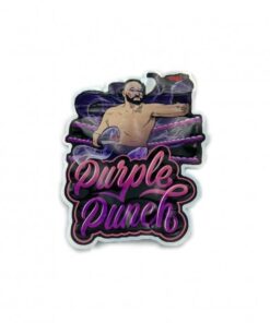 Purple Punch Die Cut Mylar Bag With Ziplock 10cm