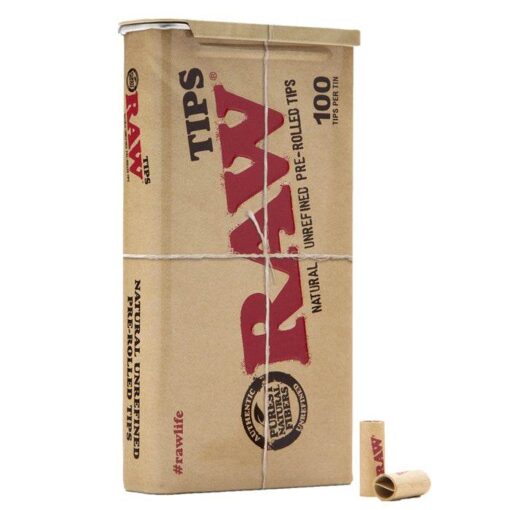 RAW Pre Rolled Tips 100 Pack Tin