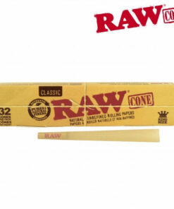 Raw Classic 1 1/4 Pre-Rolled Cones 32 Pack