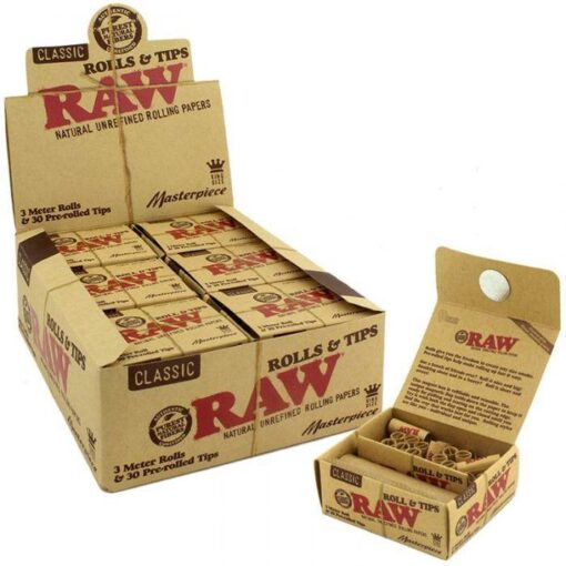 Raw Classic Masterpiece Rolls And Tips Box