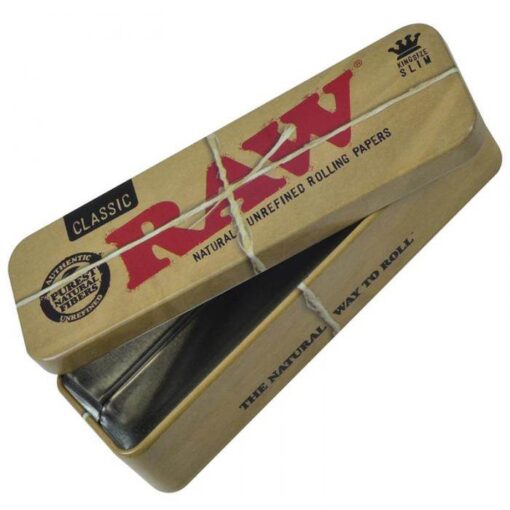 Raw Roll Caddy Metal Tin King Slim