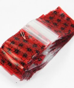 Red Back Spider Resealable Plastic Bags 38x38mm 100 Pack