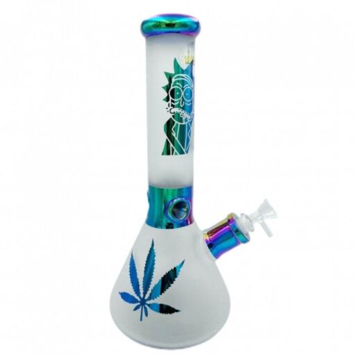 WEGE Rick And Morty Ice Catcher Beaker Glass Bong 32cm Light Blue