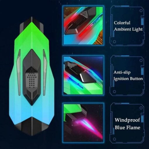 Space Ship LED Rechargeable Jet Lighter