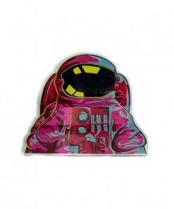 Spaceman Die Cut Mylar Bag With Ziplock 10cm