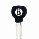 Stone Age Black 8 Ball Glass Cone Piece 14mm