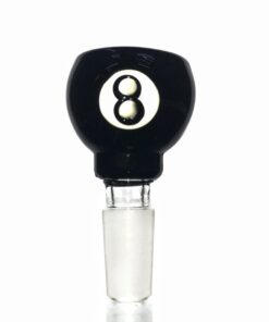 Stone Age Black 8 Ball Glass Cone Piece 14mm