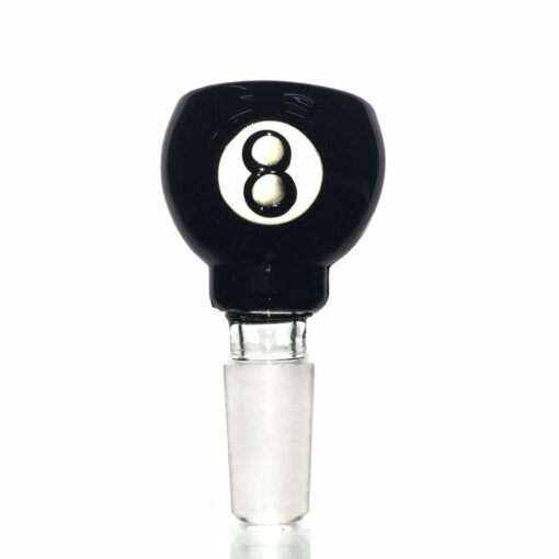 Stone Age Black 8 Ball Glass Cone Piece 14mm