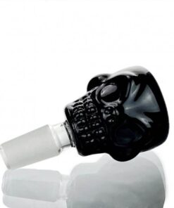 Stone Age Black Skull Glass Cone Piece 14mm