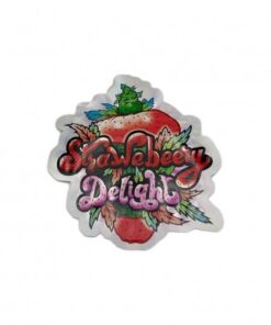 Strawberry Delight Die Cut Mylar Bag With Ziplock 10cm