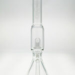 TAG 12" Super Slit UFO Beaker Bong, clear glass with 18/14MM downstem, front view
