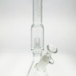 TAG 12" Super Slit UFO Beaker Bong with 18/14MM Downstem, Front View on White Background